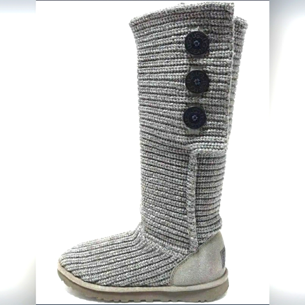 UGG Designer Classic Cardy Sweater Knit Boots Size 7